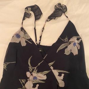 Lulus high low floral wrap dress